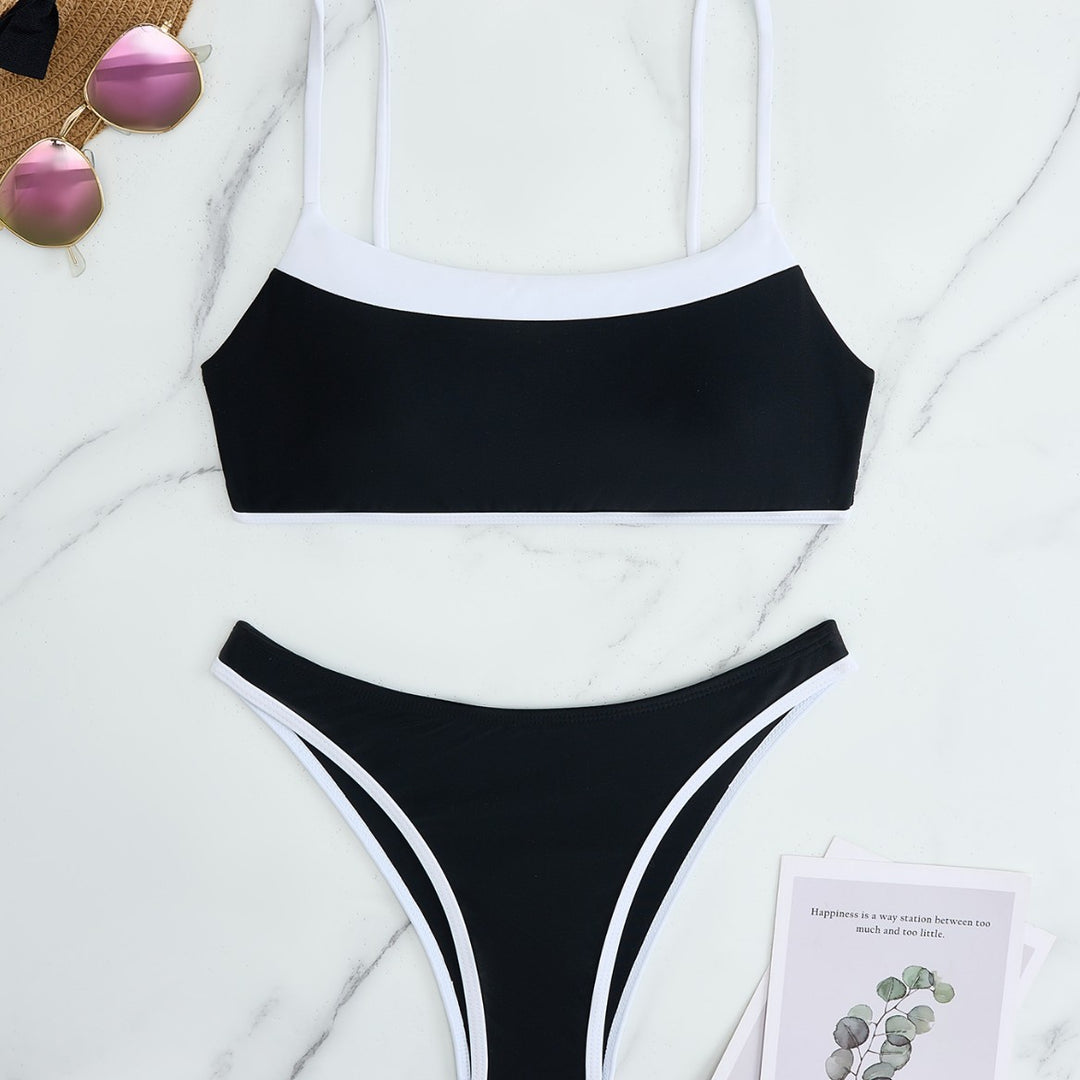 Damen Bikini-Set mit kontrastierendem Design und verstellbaren Trägern Echo Archiv