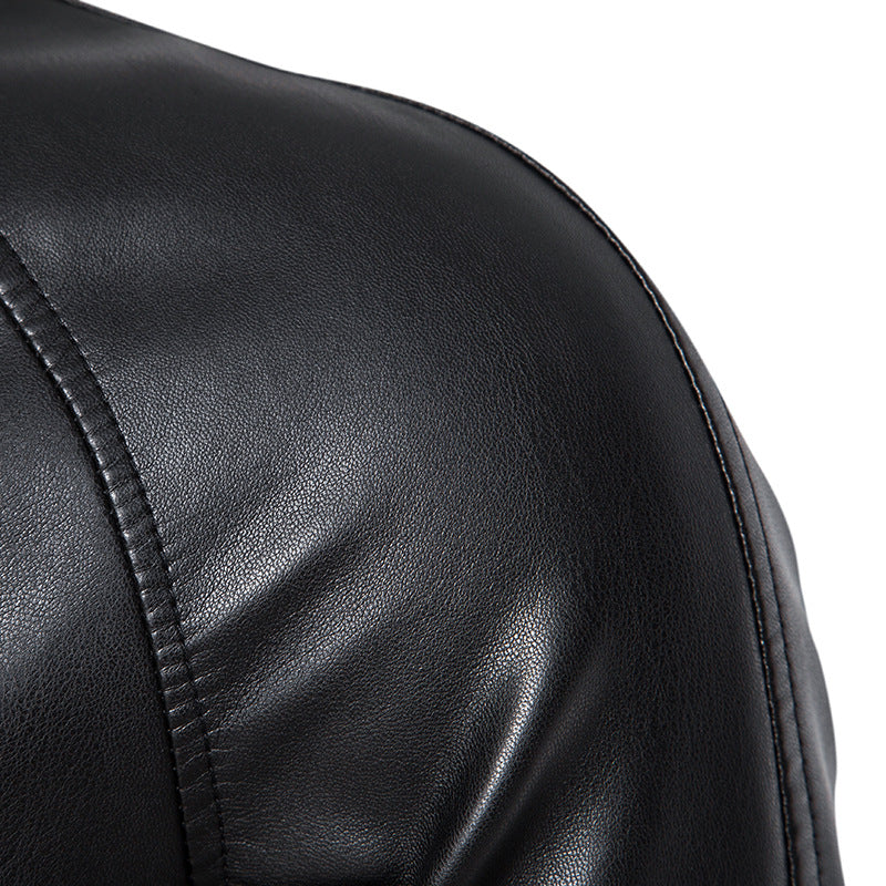 Herren modische Kunstlederjacke mit komfortablem Innenfutter Echoarchiv