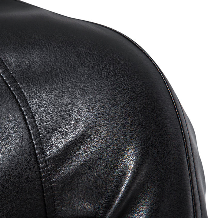 Herren modische Kunstlederjacke mit komfortablem Innenfutter Echoarchiv