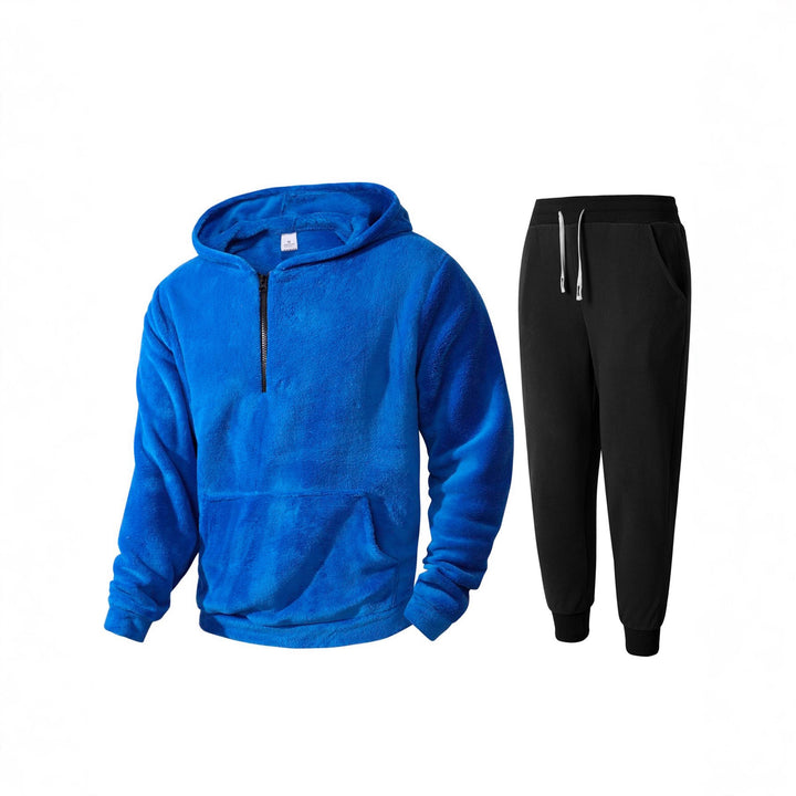 Herren kuscheliges Fleece-Hoodie und Jogginghose Set Echoarchiv