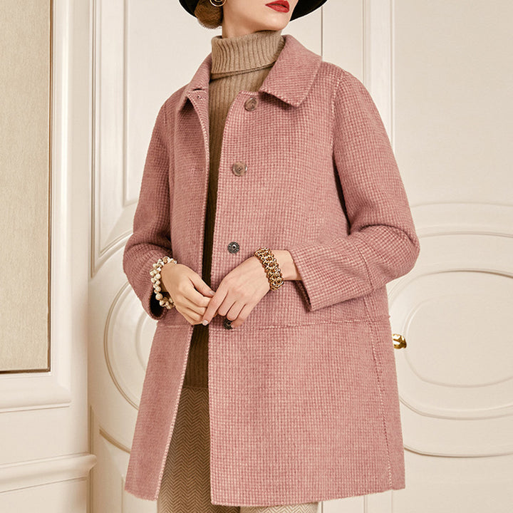 Damen zeitloser Bouclé-Mantel Echoarchiv