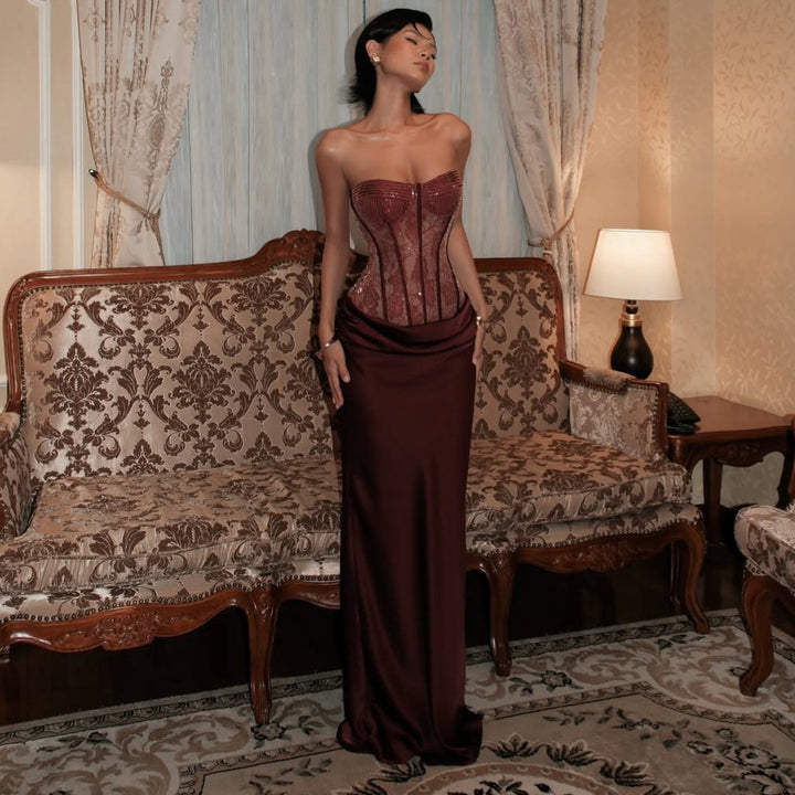 Damen Korsettkleid mit elegantem, fließendem Rock Echo Archiv