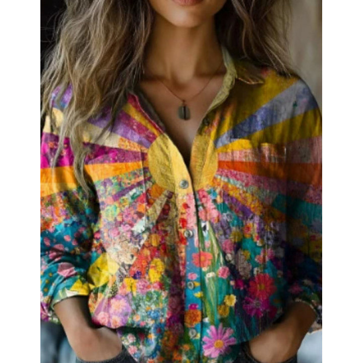 Damen Modische Bluse mit Paisleymuster Echoarchiv