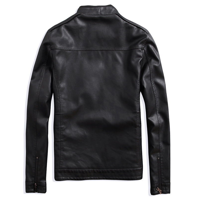 Herren Kunstlederblouson mit wärmender Teddyfleece-Innenlage und Stehkragen Echoarchiv