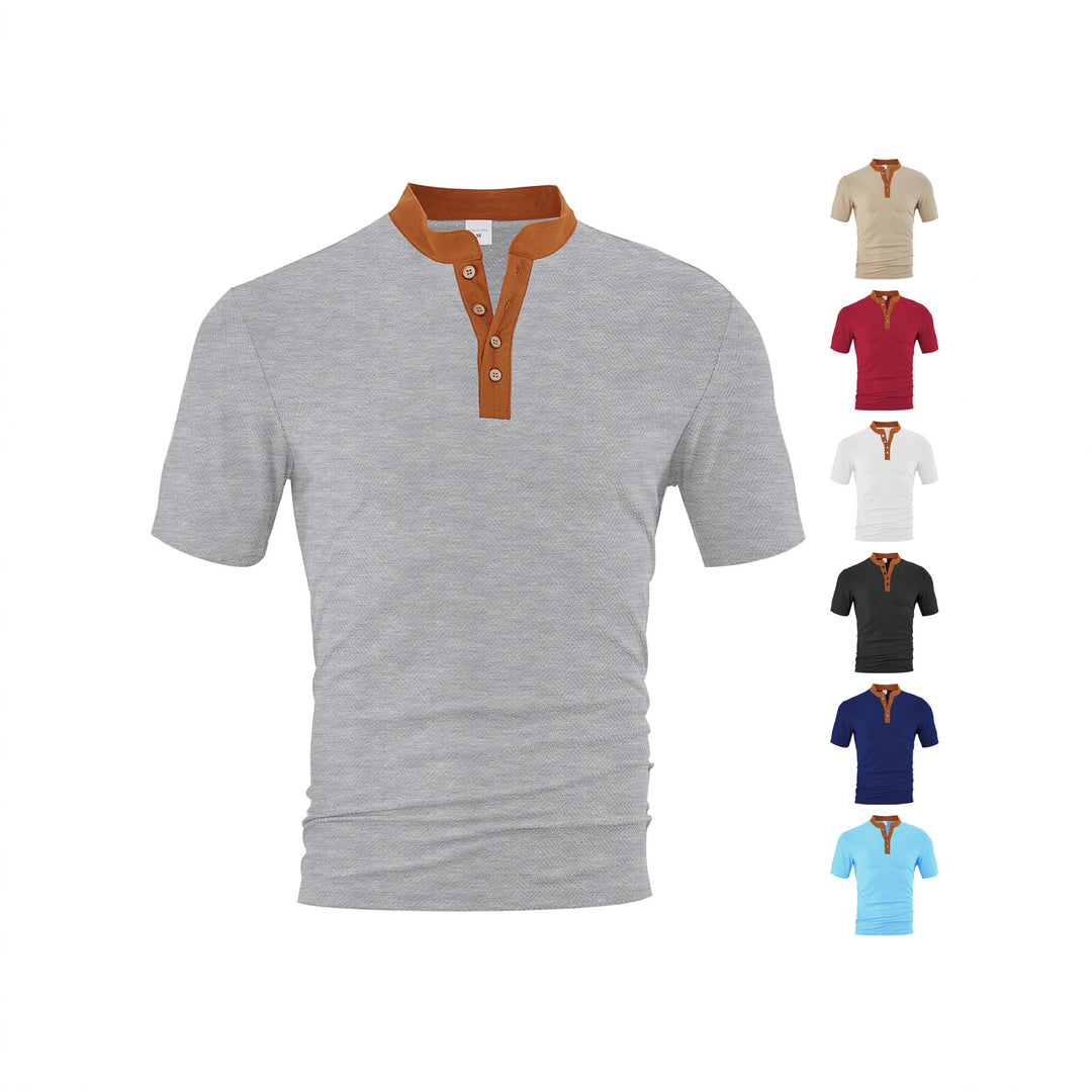 Herren Polohemd mit strukturierter Oberfläche und elegantem Kragen Echoarchiv