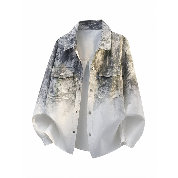 Damen Modische Overshirt-Jacke mit hohem Kragen und aufgesetzten Taschen Echo Archiv
