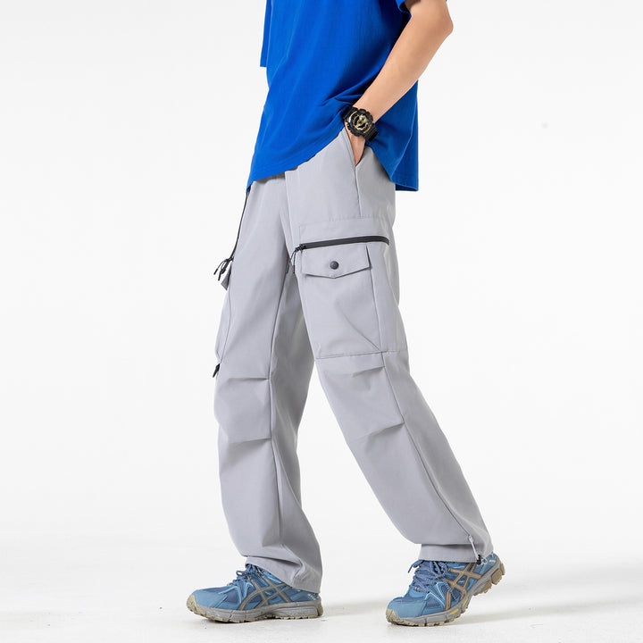 Herren Weite Utility-Cargohose mit Multifachtaschen, verstellbarem Saum und integriertem Gurt Echo Archiv