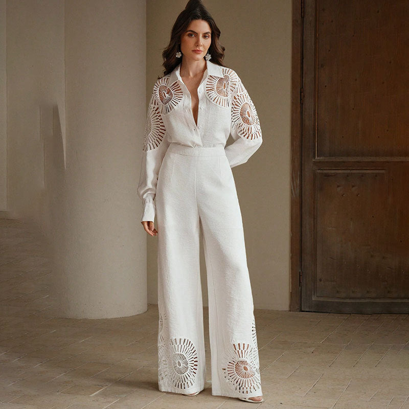 Damen Elegante Blusen und Hosen Kombination Echo Archiv