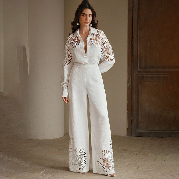 Damen Elegante Blusen und Hosen Kombination Echo Archiv