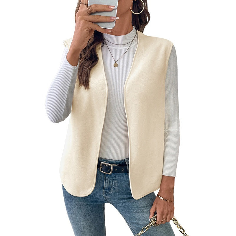 Damen Elegantes ärmelloses Blazer-Oberteil Echo Archiv