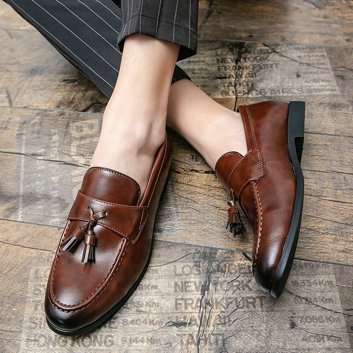Herren klassische Tassel-Lederloafer mit Mokassinnaht, gepolsterter Komfortinnensohle und rutschfester Gummilaufsohle Echo Archiv