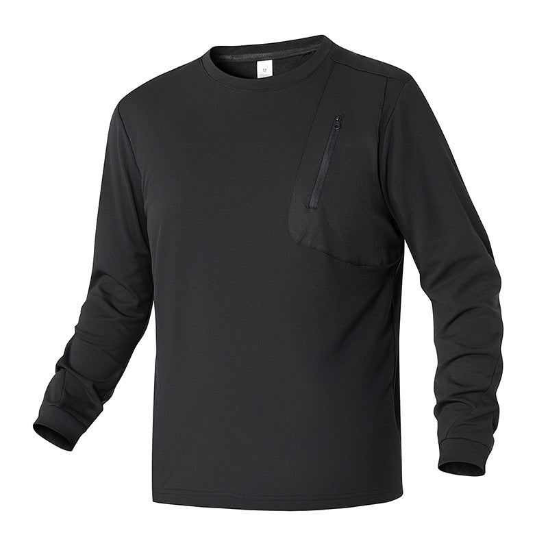 Herren funktionales Langarm-Shirt mit praktischer Brusttasche Echoarchiv