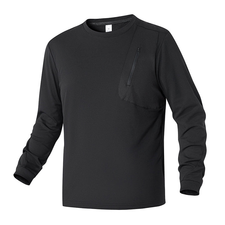 Herren funktionales Langarm-Shirt mit praktischer Brusttasche Echoarchiv
