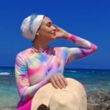 Damen Modischer Beachwear-Anzug mit Wickeldesign Echo Archiv