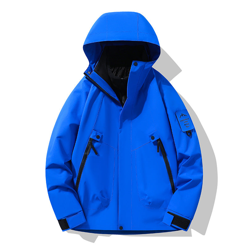 Unisex Wasserdichte, atmungsaktive Hardshell-Outdoorjacke mit Kapuze Echoarchiv