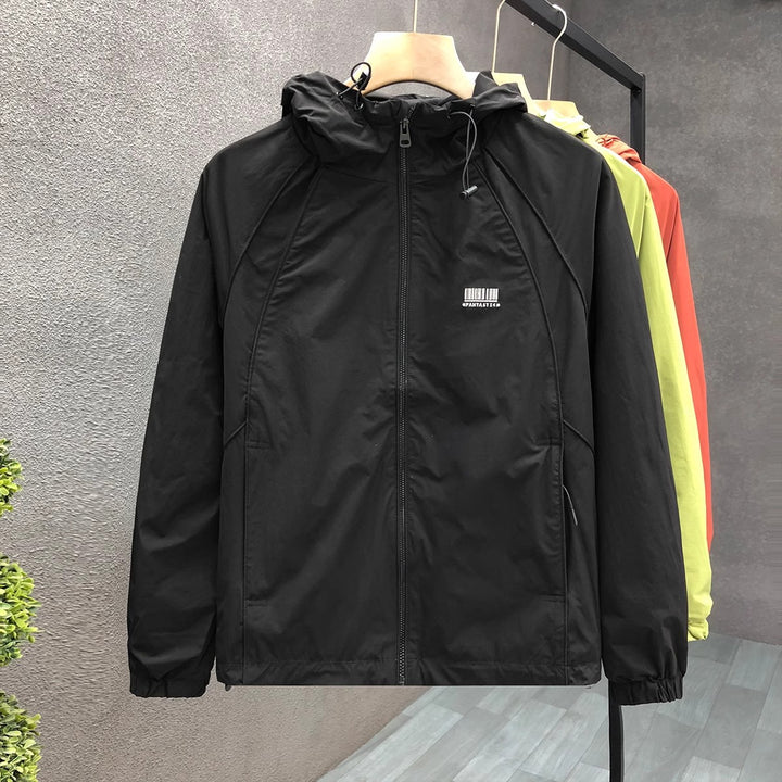 Herren Leichte Windjacke mit verstellbarer Kapuze Echoarchiv