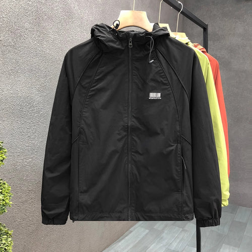 Herren Leichte Windjacke mit verstellbarer Kapuze Echoarchiv
