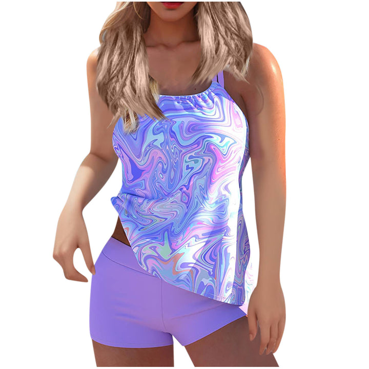 Damen Sportliches Tankini-Set mit stylischem Oberteil und bequemen Shorts Echo Archiv