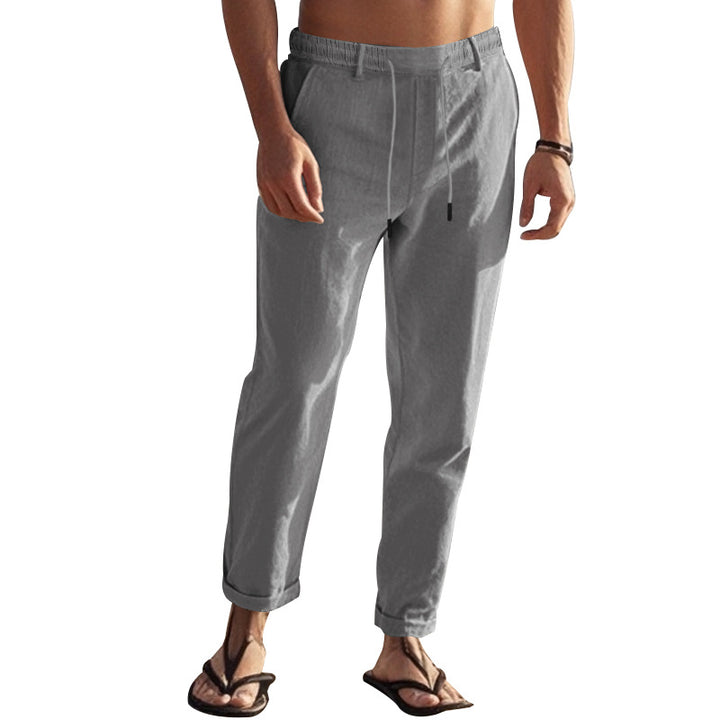 Herren lässige Freizeithose mit elastischem Bund und seitlichen Taschen Echoarchiv