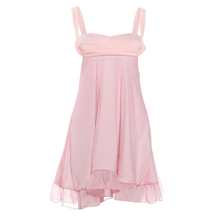 Damen Chiffonkleid mit fließendem Saum und herzförmigem Ausschnitt Echo Archiv