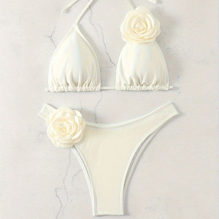 Damen Sexy Triangel-Bikini mit Blumendetails Echo Archiv