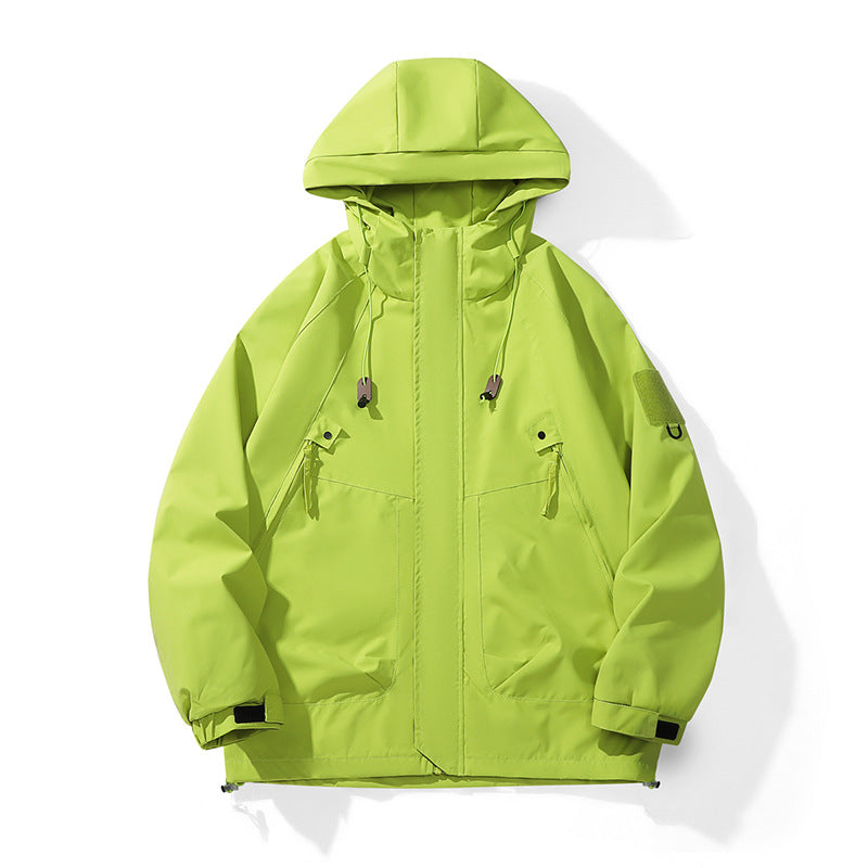 Herren Wetterfeste Funktionsjacke mit verstellbarer Kapuze und zahlreichen Taschen Echoarchiv