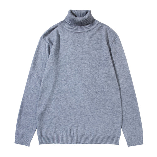 Unisex Rollkragenpullover aus feinem Feinstrick mit geripptem Kragen und überschnittener Schulter Echoarchiv