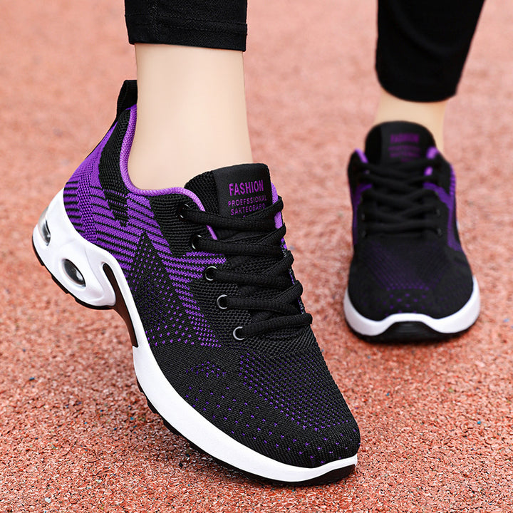 Damen nan sportive Strick-Sneaker mit stoßdämpfender Air-Unit, ergonomischer Komfortsohle und elastischer Schnürung Echo Archiv