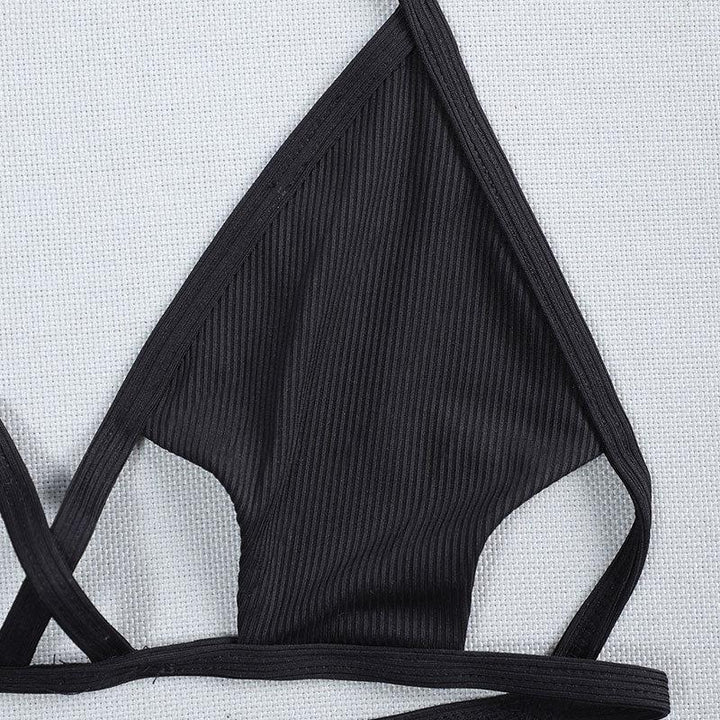 Damen Triangel-Bikinioberteil mit verstellbaren Schnürdetails Echo Archiv