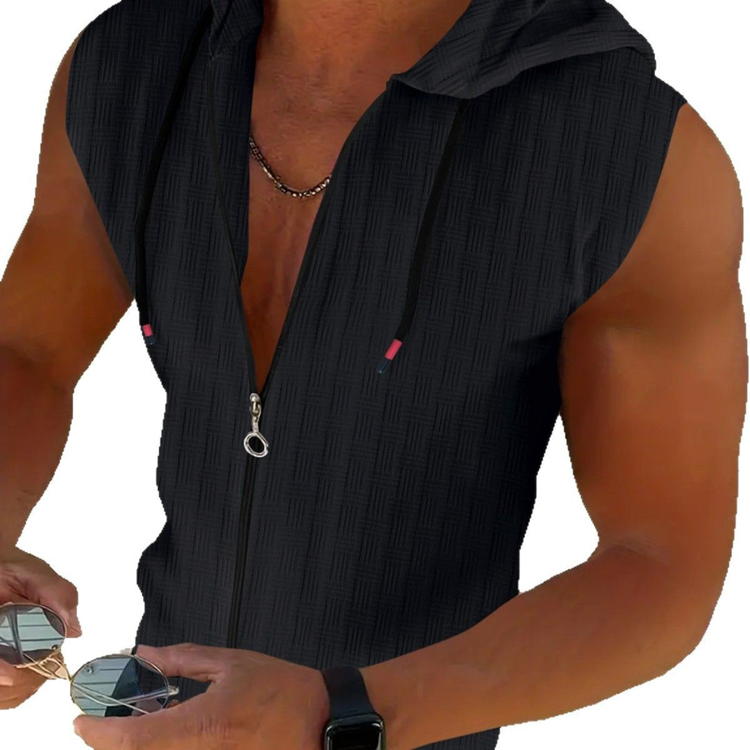 Herren ärmelloses Hoodie mit Reißverschluss Echoarchiv