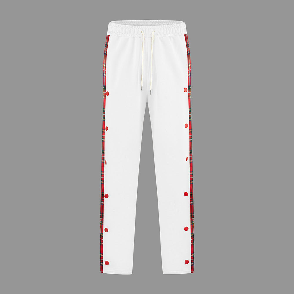 Herren Sportliche Jogginghose mit Druckknopf-Design und elastischem Bund Echoarchiv