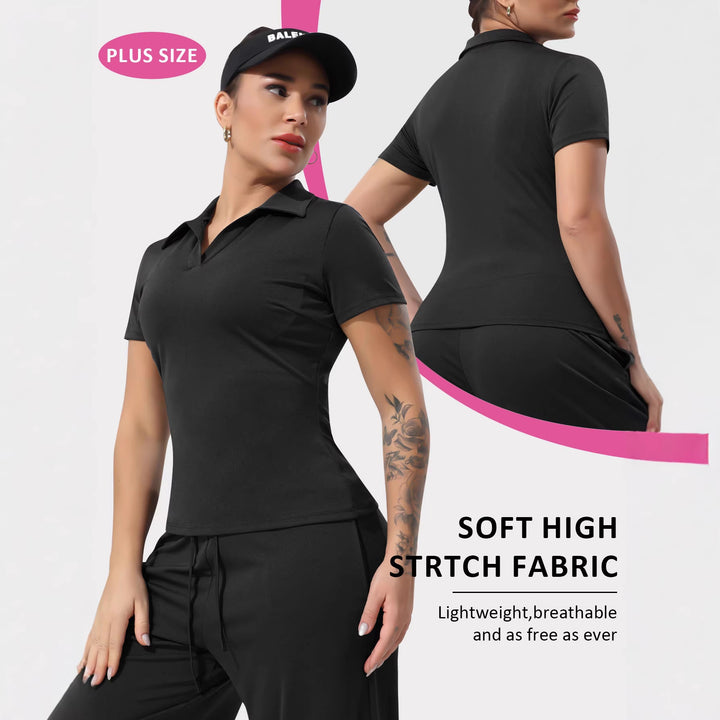 Damen Tailliertes Funktions-Polo mit Stretchjersey und Performance-Atmungsaktivität – Avérine