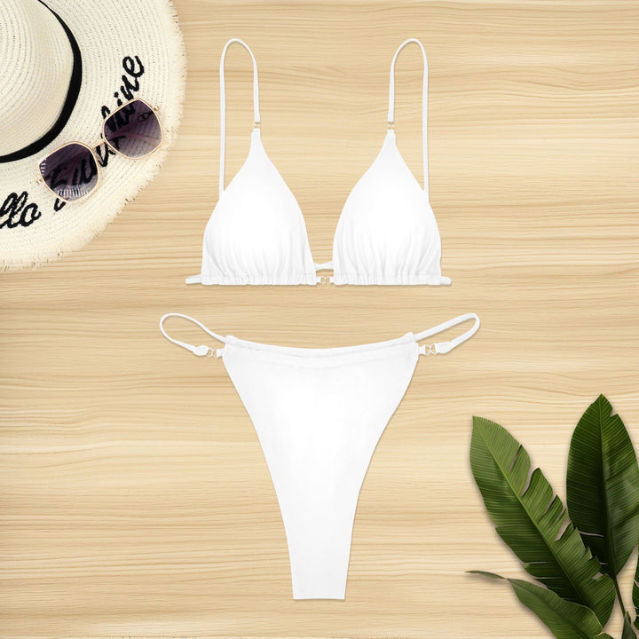 Damen Triangel-Bikini mit feinen Rüschendetails und verstellbaren Trägern Echo Archiv