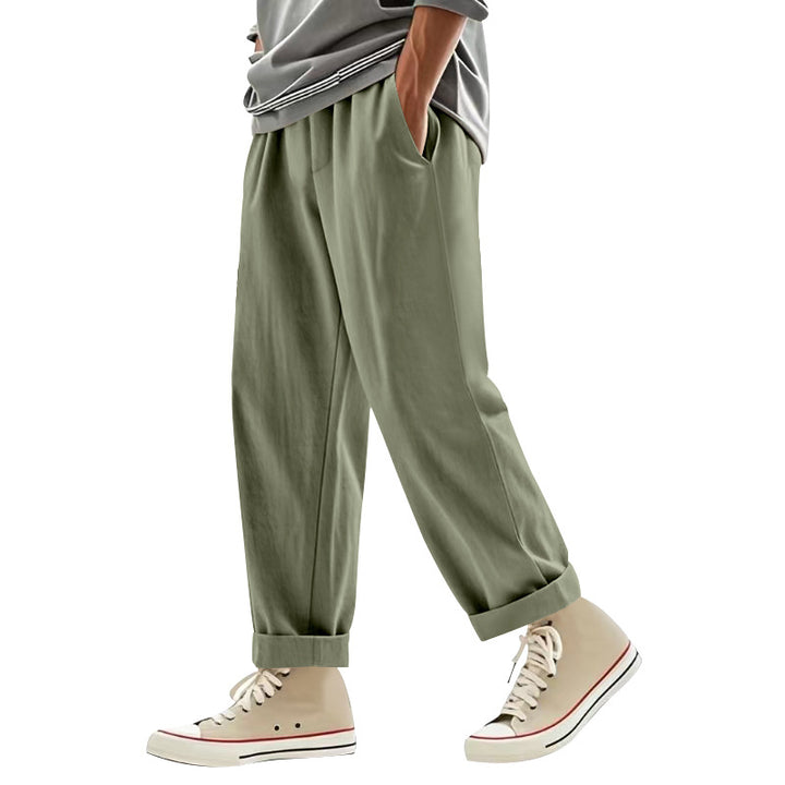 Herren lässige Relaxed-Fit Freizeithose mit elastischem Bund und praktischen Taschen Echoarchiv