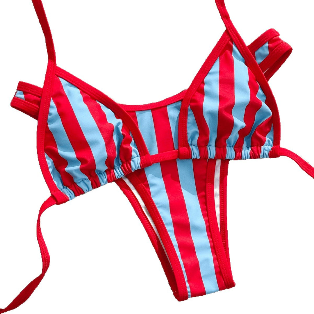 Damen Triangel-Bikini mit modischem Streifenmuster Echo Archiv