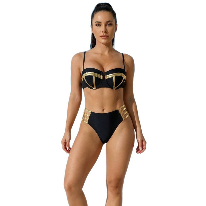 Damen Bikini-Set mit raffiniertem Goldakzent Echo Archiv