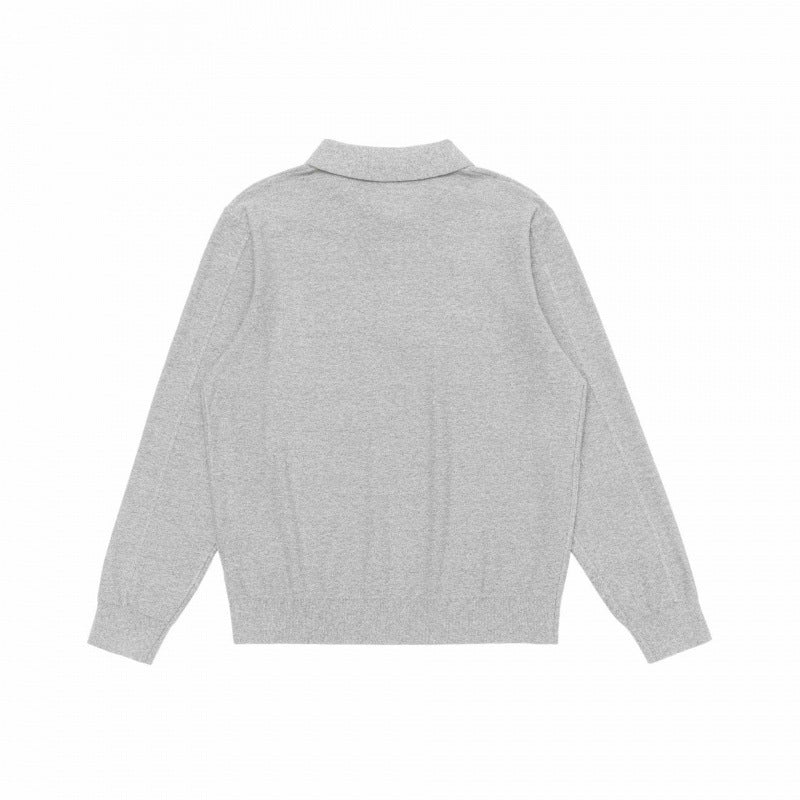 Herren Feinstrick-Poloshirt mit Henley-Knopfleiste, Rippbündchen und leicht kastigem Schnitt Echo Archiv