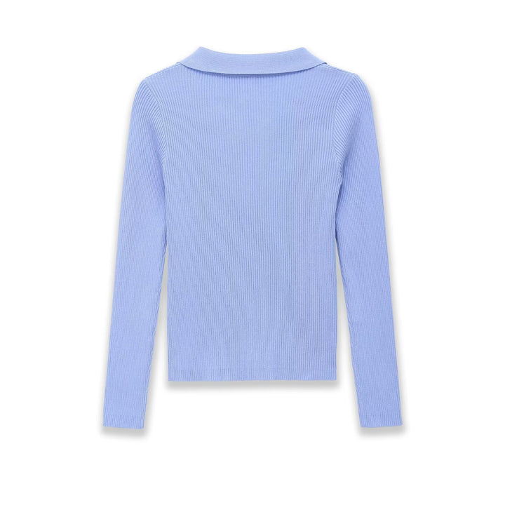 Damen Strickcardigan mit Rippenstruktur und Polokragen Echo Archiv