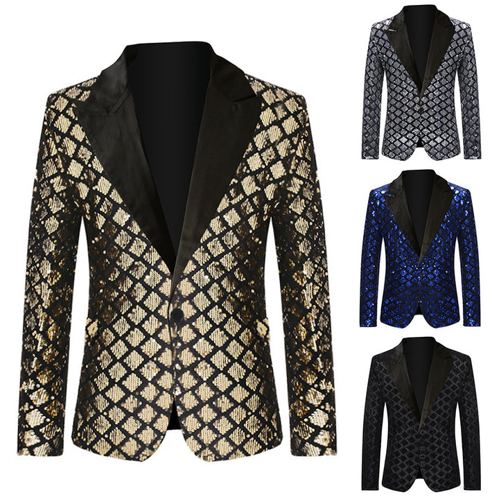 Herren Glamouröse Paillettenjacke Echoarchiv