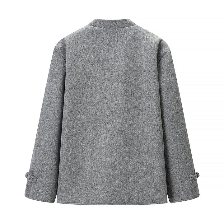 Damen Traditionelle kurz geschnittene Jacke mit Mandarin-Kragen und Knotenverschlüssen Echo Archiv
