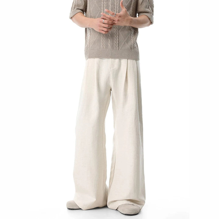 Damen Weit geschnittene Leinenhose Echo Archiv