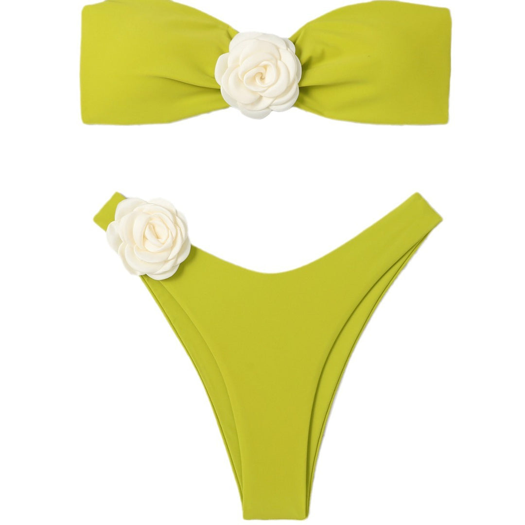 Damen Bikini-Set mit floralem Oberteil und hochgeschnittenem Höschen Echo Archiv