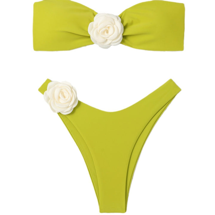 Damen Bikini-Set mit floralem Oberteil und hochgeschnittenem Höschen Echo Archiv