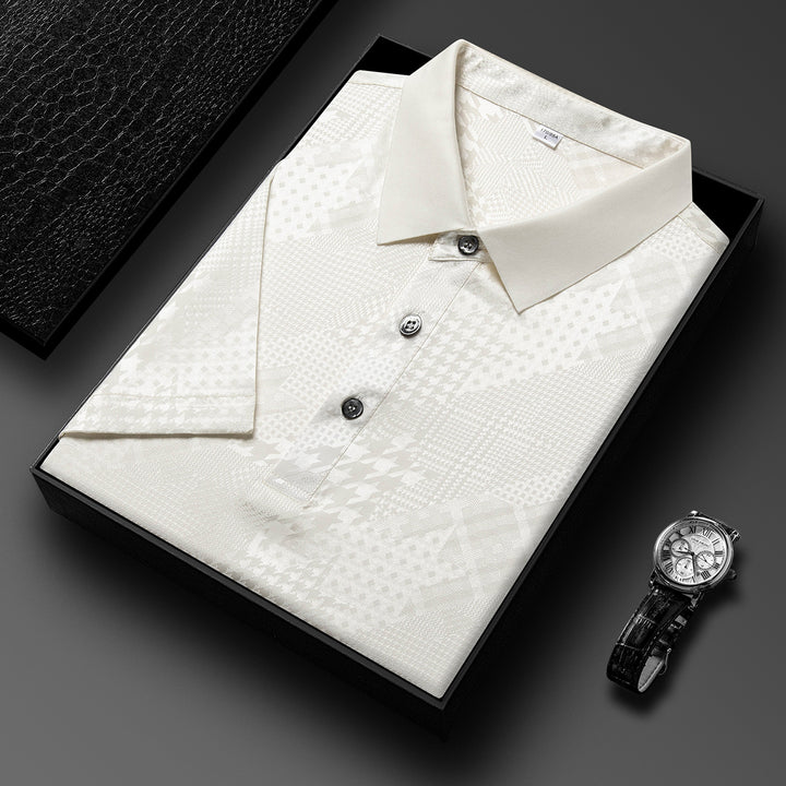 Herren Poloshirt mit strukturiertem Design Echoarchiv