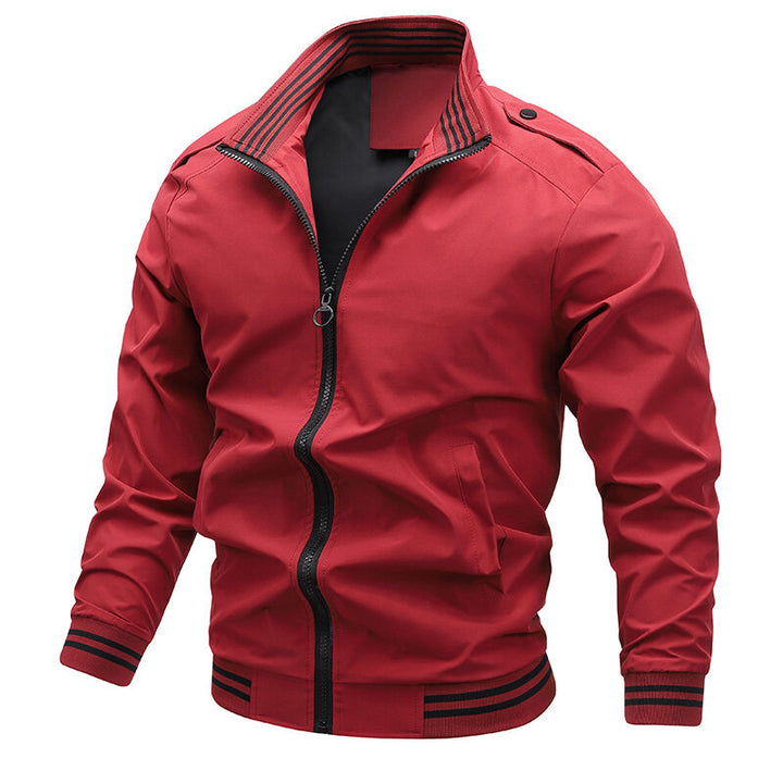 Herren Modische Übergangsjacke mit kontrastierenden Streifen Echo Archiv