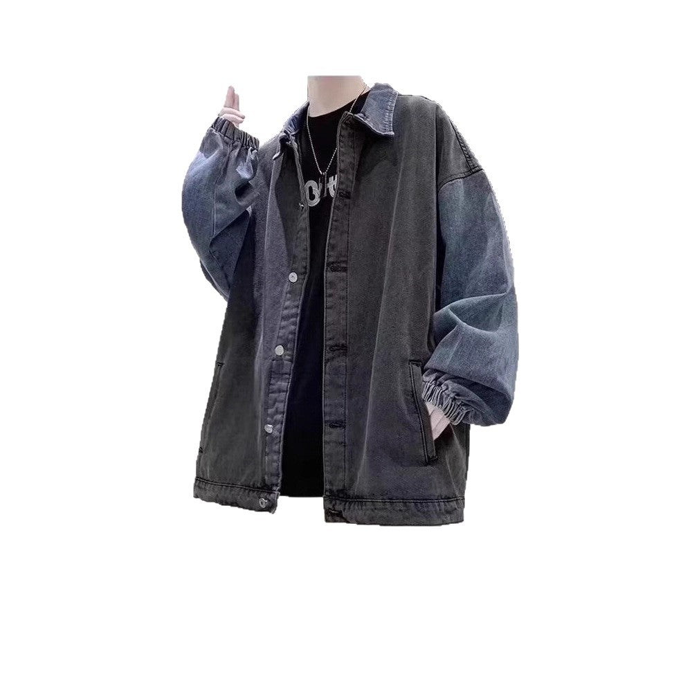Herren Lässige Oversized Jeansjacke Echoarchiv