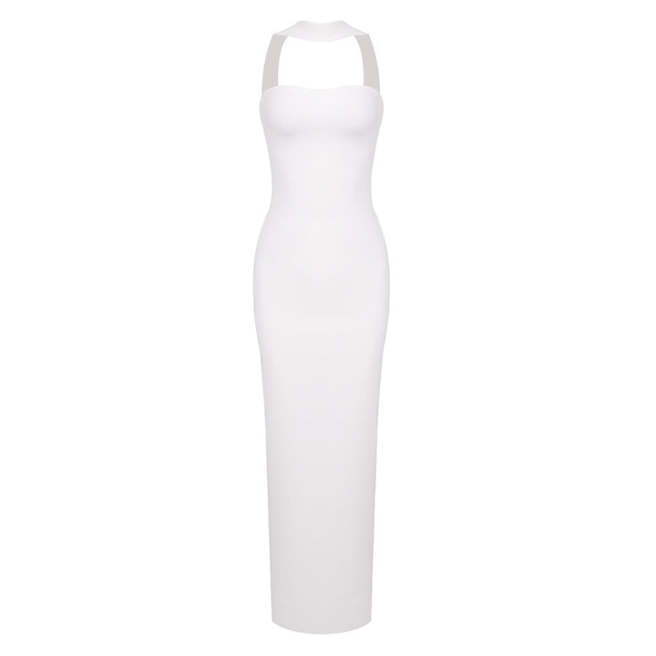 Damen elegantes Maxikleid mit verstellbaren Trägern Echo Archiv