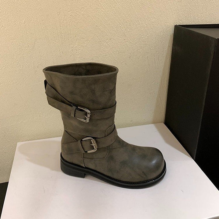 Damen Modische Stiefeletten mit Buckle-Details Echo Archiv