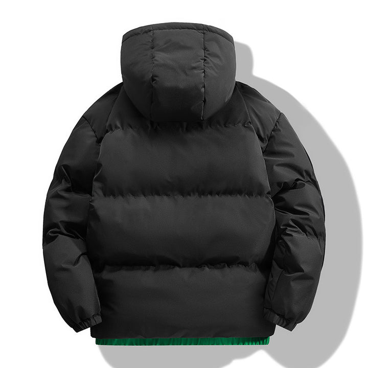 Herren modische gesteppte Winterjacke mit abnehmbarer Kapuze und isolierender Fütterung Echoarchiv