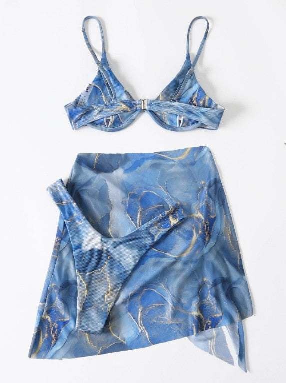 Damen Bikini-Set mit elegantem Wickelrock und modischen Akzenten Echo Archiv